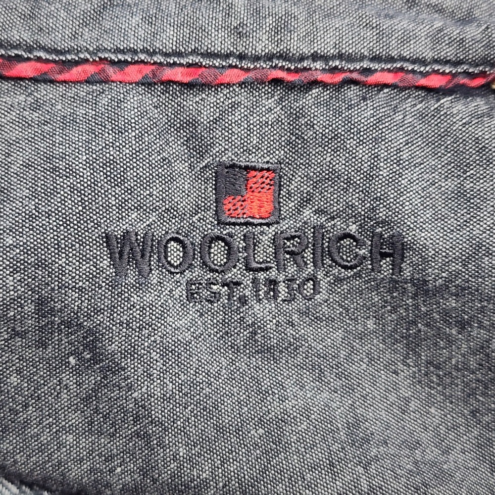 Woolrich Shirt Mens XXL‎ Black Gray Buffalo Plaid Ultimate Flannel Dual Pockets - Picture 4 of 10